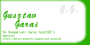 gusztav garai business card